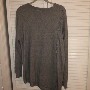 She + Sky Asymmetrical Hem Sweater
